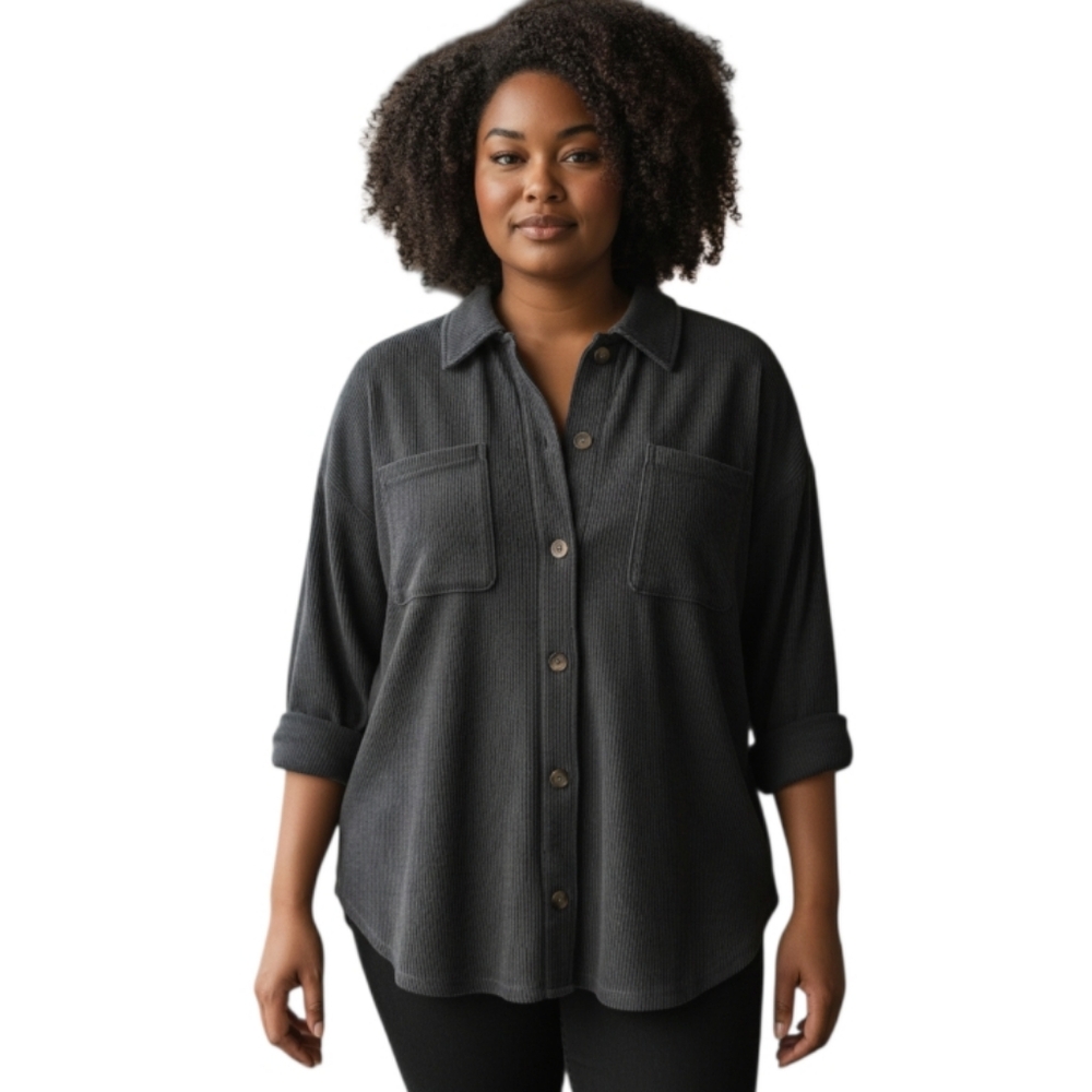 Thread & Supply Charcoal Knit Top Sz.XL